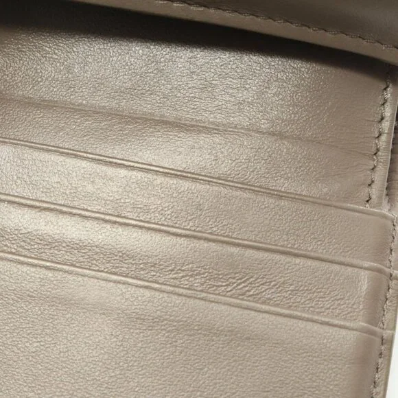 Celine Trifold Wallet Small Trifold Wallet Gray Beige Leather - Picture 10 of 11